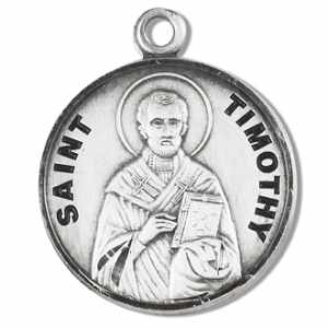 Sterling silver St Timothy Medal
