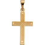 14K Gold Cross Pendant 18x12 mm