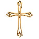 14K Gold Cross Pendant 42x32 mm