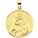 18K Gold St Anthony of Padua Medal