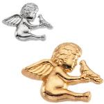 14K Angel w/Dove Lapel Pin