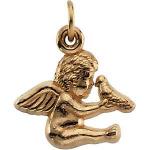 14K Gold Angel w/Dove Pendant