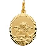 14K Gold Angel Medal 11x9 mm