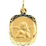 14K Gold Cherub Medal 12x11 mm