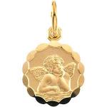 14K Gold Cherub Medal 8.0 mm