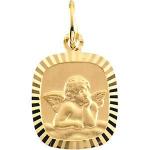 14K Gold Angel Medal 12x11 mm