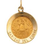 14K Gold Caridad Del Cobre Medal
