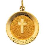 14K Gold Confirmation Medal