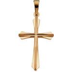 14K Gold Cross Pendant 24x16.25 mm