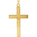 14KY Gold Cross Pendant 18x12 mm