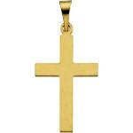 14K Gold Cross Pendant 18x12 mm