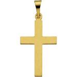 14K Gold Cross Pendant 18x12 mm