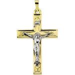 14K Gold Crucifix Hollow 32x22 mm