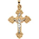 14K Gold Crucifix Hollow 20x16 mm