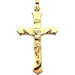 14K Gold Crucifix Pendant 39x25.5 mm