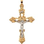 14K Gold Crucifix Pendant 20.5x15 mm