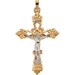 14K Gold Crucifix Pendant 20.5x15 mm