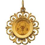 14K Gold First Holy Communion Pendant