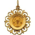 14K Gold First Holy Communion Pendant