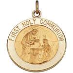 14K Gold First Holy Communion Medal