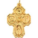 Gold Four Way Cross no inscription on back
