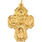 Gold Four Way Cross no inscription on back