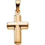 14K Gold Cross Pendant Hollow 11.5x9 mm