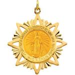 14K Gold Miraculous Medal 32x29 mm