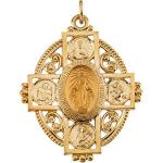 14K Gold Miraculous Medal 35x28 mm