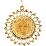 14K Gold Miraculous Medal 33x30 mm