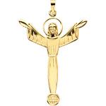 Gold Risen Christ Crucifix