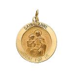 14K Gold St Anne Medal Round