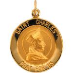 14K Gold St Charles Medal Round
