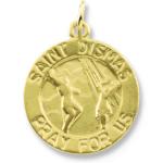 14K Gold St Dismas Medal