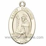 Gold St Dominic Medal Oval