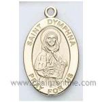 Gold St Dymphna Medal Oval
