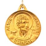 14K Gold St Genesius Medal 23.0 mm