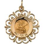 14K Gold Joseph Medal Filagree