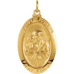 14K Gold Joseph Medal Oval