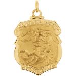 14K Gold St Michael Medal Badge
