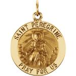 14K Gold St Peregrine Medal Round