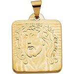 14K Face of Jesus Pendant Square