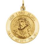 14K Jesus Pendant