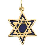 14K Gold Magen David Pendant 19.25x16.75 mm