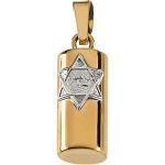 14K Gold Mezuzah Pendant Hollow 15x6 mm