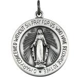 Round Silver Miraculous Medal
