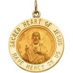 14K Sacred Heart of Jesus medal