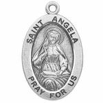 Silver St Angela Medal Oval