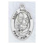 Silver St Augustine Medal Oval