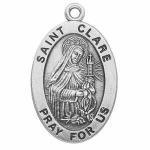 Silver St Clare Medal Oval